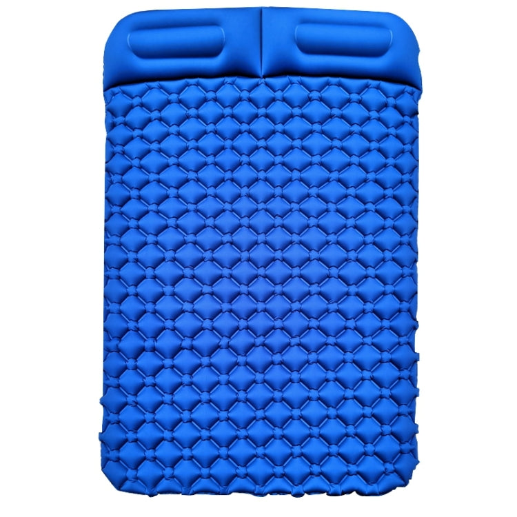 Letto matrimoniale gonfiabile portatile in TPU con cuscino gonfiabile periferico da campeggio all'aperto di tipo ordinario, dimensioni: 195 x 119 x 16 cm, Ordinary Type Dark Blue, Ordinary Type Orange, Ordinary Type Emerald, Ordinary Type Peacock Blue