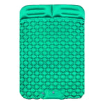 Letto matrimoniale gonfiabile portatile in TPU con cuscino gonfiabile automatico a gradino da campeggio all'aperto, dimensioni: 195 x 119 x 16 cm, Foot-step Dark Blue, Foot-step Orange, Foot-step Emerald, Foot-step Peacock Blue