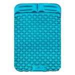 Letto matrimoniale gonfiabile portatile in TPU con cuscino gonfiabile automatico a gradino da campeggio all'aperto, dimensioni: 195 x 119 x 16 cm, Foot-step Dark Blue, Foot-step Orange, Foot-step Emerald, Foot-step Peacock Blue