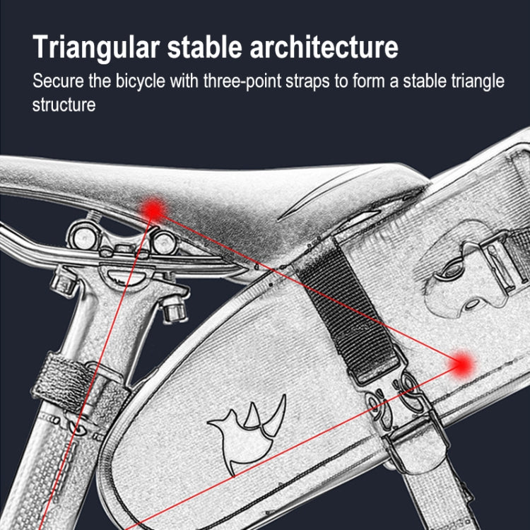 Borsa da sella per bicicletta completamente impermeabile Rhinowalk TF551 da 2,5 litri, TF551 2.5L