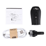 Fanale posteriore per bici a LED COB da 400LM, impermeabile, ricaricabile tramite USB, 5 modalità, luce gialla e bianca, Yellow & White Light Bike Taillight