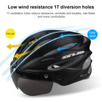Casco da bici GUB K80 Plus con visiera e occhiali, GUB K80 Plus(Black), GUB K80 Plus(Orange), GUB K80 Plus(Gradient Blue), GUB K80 Plus(Gradient Purple), GUB K80 Plus(Red), GUB K80 Plus(Titanium Color), GUB K80 Plus(White), GUB K80 Plus(Fluorescent Green)