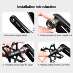 Pedali per bicicletta antiscivolo MTB in lega di alluminio GUB QR-009, QR-009