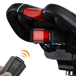 ANTUSI A6 Sorgente luminosa COB di ricarica USB Smart Cycling Bike Avviso allarme Fanale posteriore con telecomando, A6
