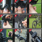 ANTUSI A6 Sorgente luminosa COB di ricarica USB Smart Cycling Bike Avviso allarme Fanale posteriore con telecomando, A6
