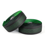 PROMEND GR-082 1 paio di nastri antiscivolo per manopole per bicicletta bicolore, 215x3cm Black, 215x3cm Black+Green, 215x3cm Black Blue, 215x3cm Black Red, 215x3cm Black White