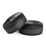 PROMEND GR-082 1 paio di nastri antiscivolo per manopole per bicicletta bicolore, 215x3cm Black, 215x3cm Black+Green, 215x3cm Black Blue, 215x3cm Black Red, 215x3cm Black White