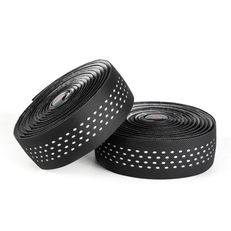 PROMEND GR-082 1 paio di nastri antiscivolo per manopole per bicicletta bicolore, 215x3cm Black, 215x3cm Black+Green, 215x3cm Black Blue, 215x3cm Black Red, 215x3cm Black White