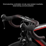 PROMEND GR-082 1 paio di nastri antiscivolo per manopole per bicicletta bicolore, 215x3cm Black, 215x3cm Black+Green, 215x3cm Black Blue, 215x3cm Black Red, 215x3cm Black White