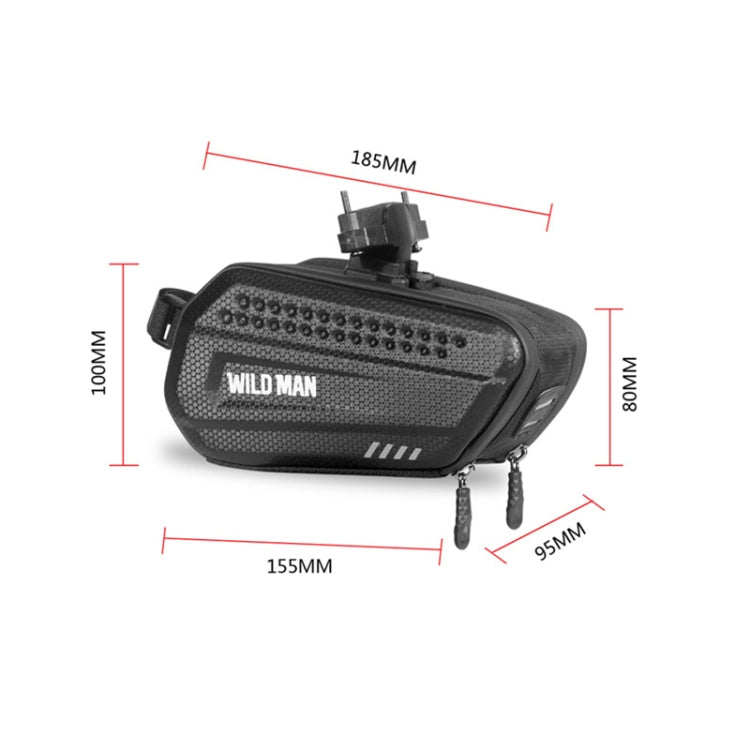 Borsa da ciclismo per tubo superiore anteriore con telaio antipioggia WILD MAN ES7 1.2L, ES7 (Black)