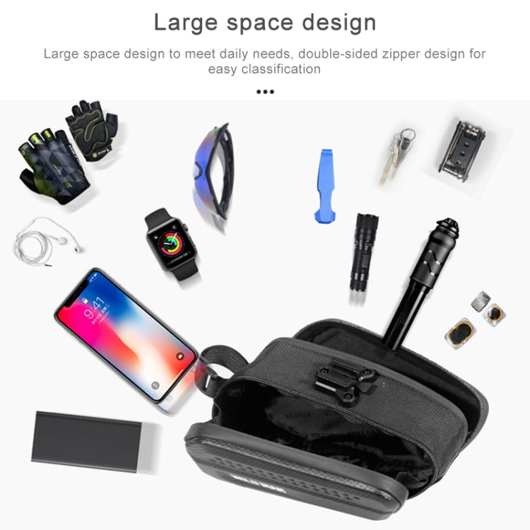 Borsa da ciclismo per tubo superiore anteriore con telaio antipioggia WILD MAN ES7 1.2L, ES7 (Black)