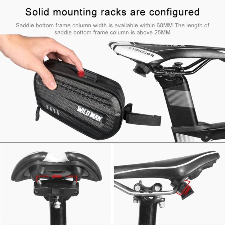 Borsa da ciclismo per tubo superiore anteriore con telaio antipioggia WILD MAN ES7 1.2L, ES7 (Black)