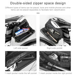 Borsa da ciclismo per tubo superiore anteriore con telaio antipioggia WILD MAN ES7 1.2L, ES7 (Black)
