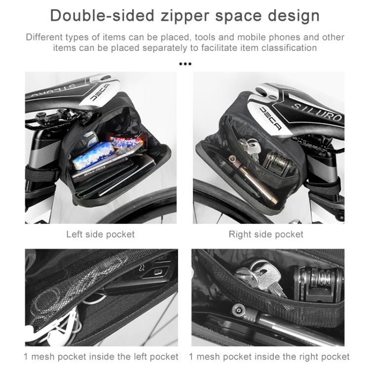 Borsa da ciclismo per tubo superiore anteriore con telaio antipioggia WILD MAN ES7 1.2L, ES7 (Black)