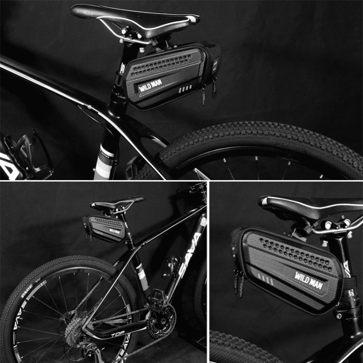 Borsa da ciclismo per tubo superiore anteriore con telaio antipioggia WILD MAN ES7 1.2L, ES7 (Black)