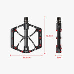 PROMEND PD-M52C 1 paio di pedali per bicicletta in lega di alluminio + tubo in fibra di carbonio, PD-M52C
