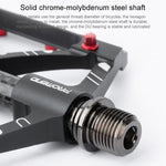 PROMEND PD-M52C 1 paio di pedali per bicicletta in lega di alluminio + tubo in fibra di carbonio, PD-M52C