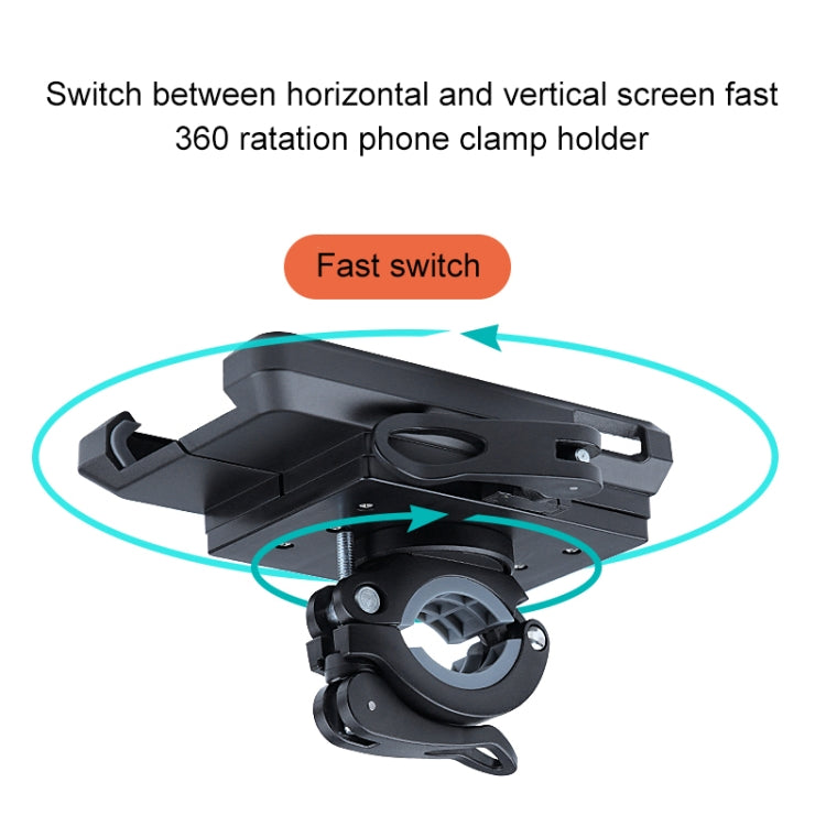 Supporto per cellulare girevole con supporto per manubrio per bicicletta per moto in PVC, Handlebar Holder A