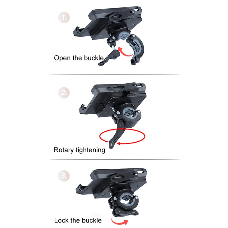 Supporto per cellulare girevole con supporto per manubrio per bicicletta per moto in PVC, Handlebar Holder A