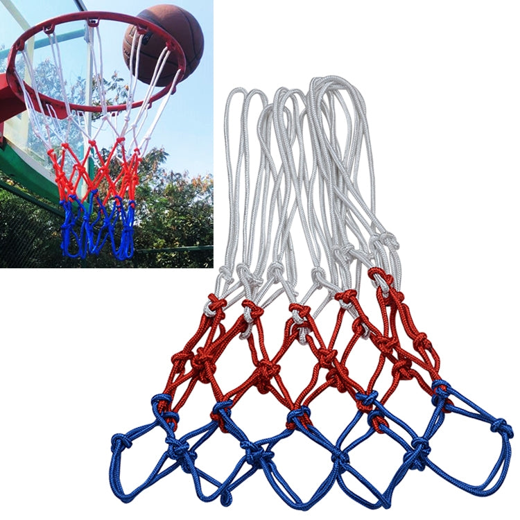 Rete da basket con telaio in corda di poliestere edizione regolare (bianco rosso blu), Regular Edition