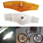 Riflettori per raggi mountain bike 10 pezzi bianco giallo