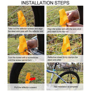 Riflettori per raggi mountain bike 10 pezzi bianco giallo