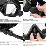DM600 Maschera subacquea in gel di silice Occhialini da nuoto Attrezzatura subacquea per adulti, DM600 (Black), DM600 (Black Blue), DM600 (Red + Black), DM600 (White)