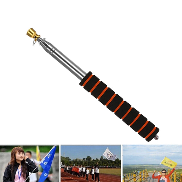 10 PZ 3M 11 Nodi Multi-funzione Telescopica In Acciaio Inox Spugna Testa D'oro Insegnamento Bastone Guida Pennone Segnale Bandiera, 3M 11 Knots