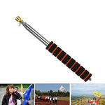 10 PZ 3M 11 Nodi Multi-funzione Telescopica In Acciaio Inox Spugna Testa D'oro Insegnamento Bastone Guida Pennone Segnale Bandiera, 3M 11 Knots