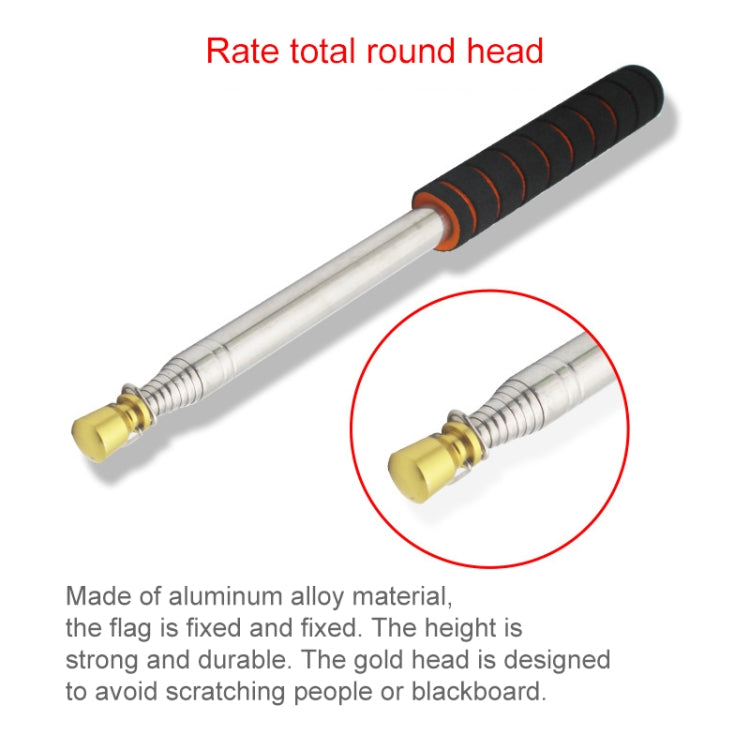 10 PZ 3M 11 Nodi Multi-funzione Telescopica In Acciaio Inox Spugna Testa D'oro Insegnamento Bastone Guida Pennone Segnale Bandiera, 3M 11 Knots