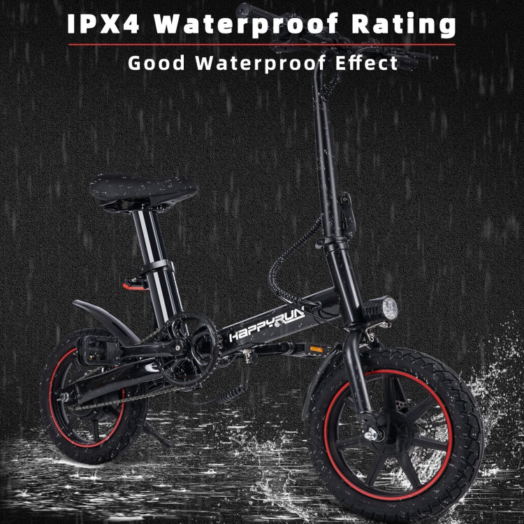 Bicicletta elettrica HAPPYRUN HR-X40 350W 36V / 6AH con pneumatici da 14 pollici, presa EU, HR-X40 EU Plug