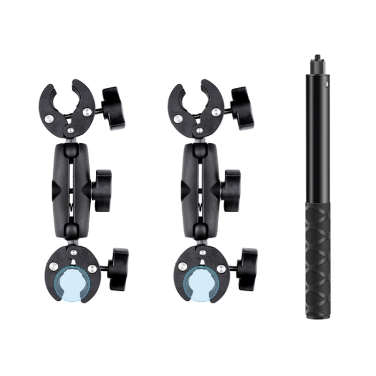 Doppio morsetto per manubrio moto e selfie stick