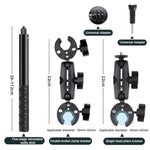 Morsetto manubrio Dual-heads in lega per action cam e smartphone