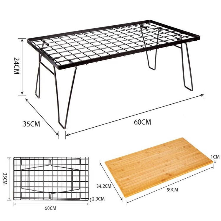AOTU YT1001 Scrivania in bambù pieghevole per esterni con custodia, 1 Net Table + 1 Bamboo Board + 1 Storage Bag