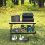 AOTU YT1001 Scrivania in bambù pieghevole per esterni con custodia, 1 Net Table + 1 Bamboo Board + 1 Storage Bag