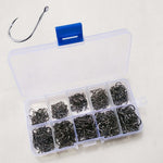 Ami da pesca con amo spinato per pesci di dimensioni miste da 500 pezzi con foro, 6-15 # with Hole