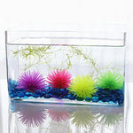 Set 3 decorazioni acquario riccio di mare in TPR 13 cm