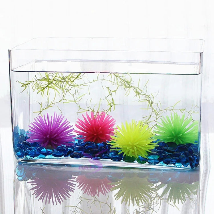 Set 3 decorazioni acquario riccio di mare in TPR 13 cm