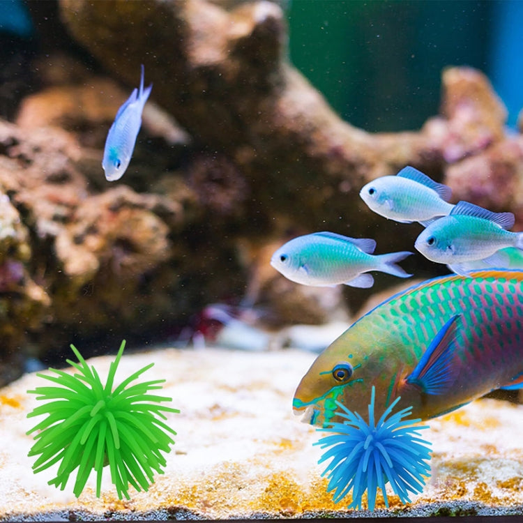Set 3 decorazioni acquario riccio di mare in TPR 13 cm