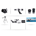 Telescopio astronomico ad alta definizione WR852 16x/66x70 con treppiede, 66x70 White