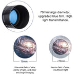 Telescopio astronomico ad alta definizione WR852 16x/66x70 con treppiede, 66x70 White