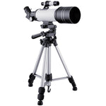 WR852-3 Telescopio astronomico ad alta definizione 16x/66x70 High Times con treppiede, clip di fissaggio per telefono e filtro lunare, 66x70 White + Moon Filter, 66x70 Blue + Moon Filter