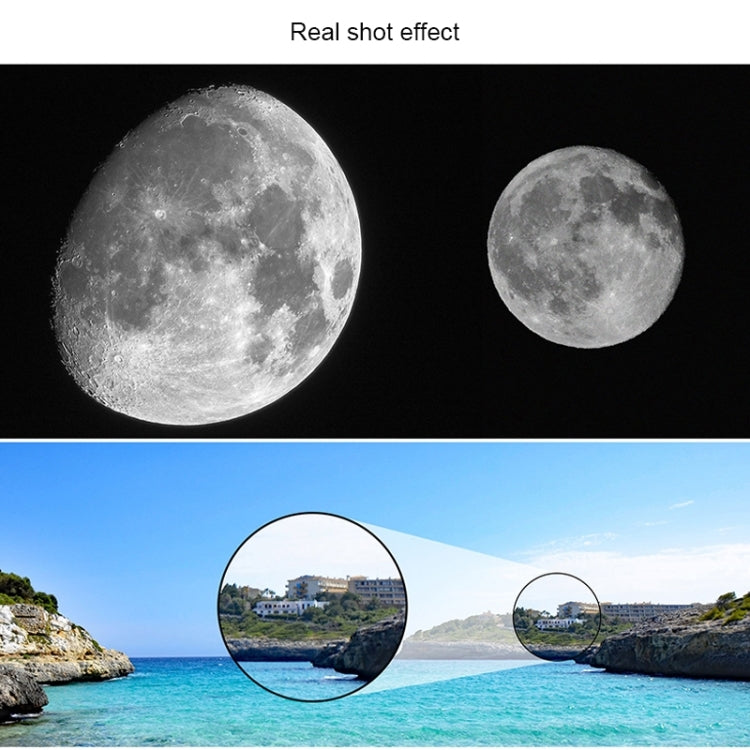 WR852-3 Telescopio astronomico ad alta definizione 16x/66x70 High Times con treppiede, clip di fissaggio per telefono e filtro lunare, 66x70 White + Moon Filter, 66x70 Blue + Moon Filter
