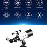 Maifeng40070 Telescopio astronomico ad alta definizione 233x70 High Times con treppiede, 233 x 70