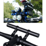 Staffa per torcia elettrica con telaio di estensione per manubrio in fibra di carbonio per bicicletta da montagna HLD-208, Carbon Fiber Black, Carbon Fiber Blue, Carbon Fiber Red