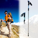 Bastone da trekking per bastoncini da trekking portatile regolabile per esterni in lega di alluminio da 125 cm, Green#125cm, Blue#125cm, Red#125cm, Yellow#125cm