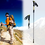 Bastone da trekking per bastoncini da trekking portatile regolabile per esterni in lega di alluminio da 125 cm, Green#125cm, Blue#125cm, Red#125cm, Yellow#125cm