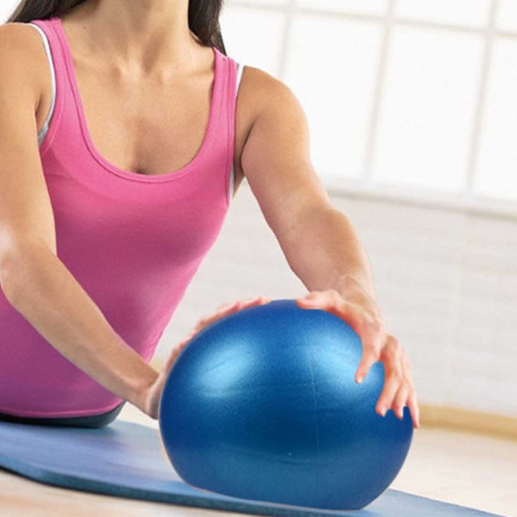 Mini palla da yoga per pilates, in PVC antideflagrante, per esercizi di ginnastica, fitness, equilibrio, con cannuccia, diametro: 25 cm., 25cm(Pink), 25cm(Blue), 25cm(Purple)