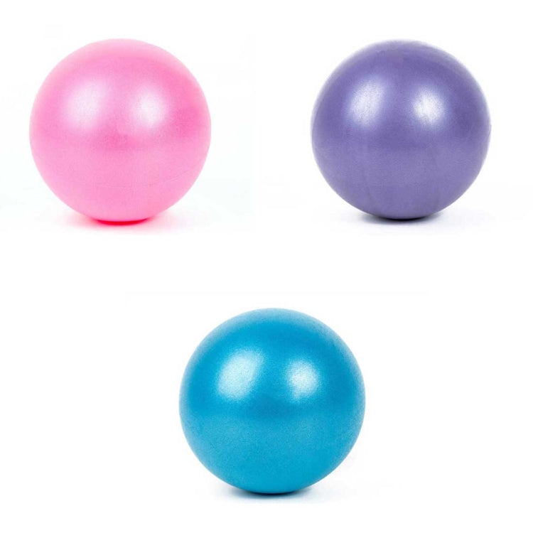 Mini palla da yoga per pilates, in PVC antideflagrante, per esercizi di ginnastica, fitness, equilibrio, con cannuccia, diametro: 25 cm., 25cm(Pink), 25cm(Blue), 25cm(Purple)
