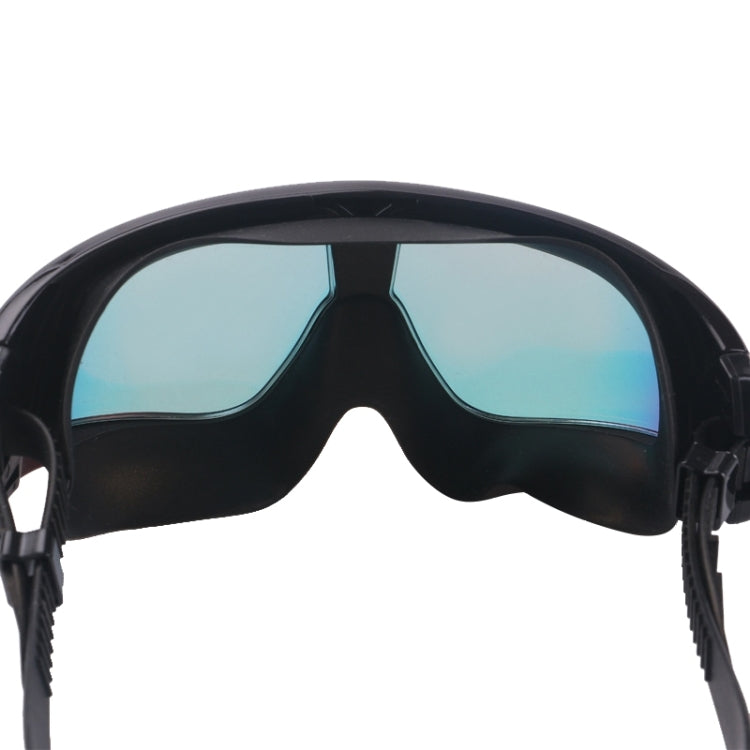 Occhialini da nuoto in silicone antiappannamento galvanici colorati con montatura grande per adulti, 8801 (Red + Black), 8801 (Yellow + Black), 8801 (Silver + Black), 8801 (Blue + Black)